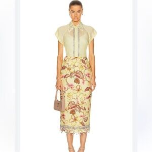 Zimmermann Yellow Floral blouse and skirt set
